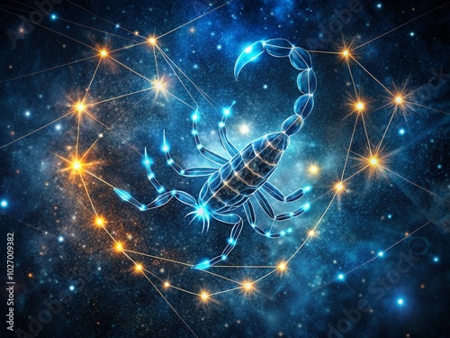 Scorpio Zodiac Sign Minimalist Celestial Design for Astrological Horoscope Lovers photo