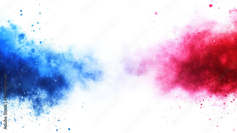 Obraz premium USA Flag Watercolor Illustration on White