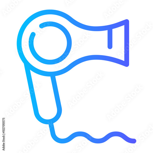 hair dryer gradient icon