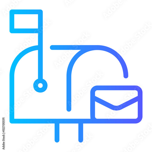 mailbox gradient icon