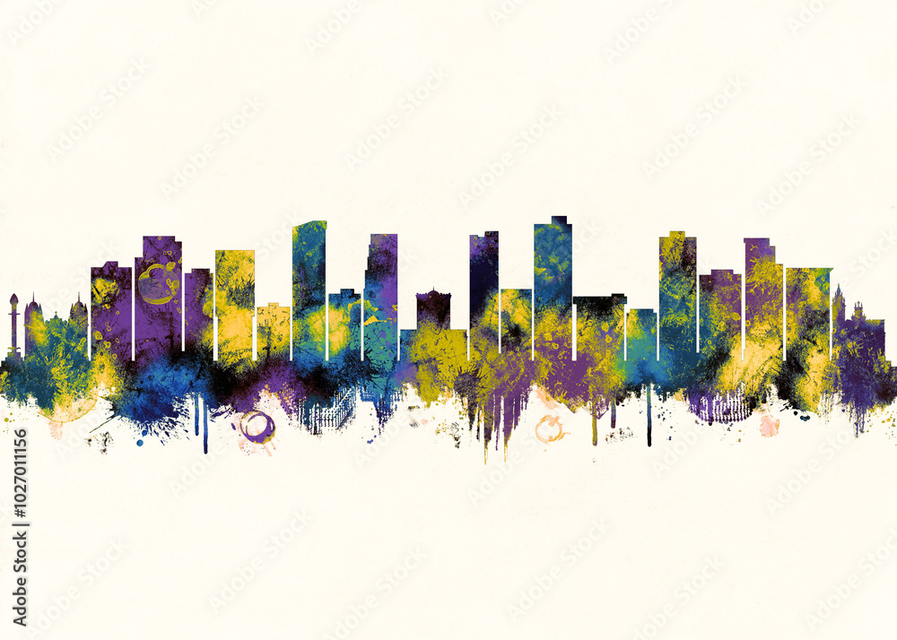 Fototapeta premium Recife City Skyline. Cityscape Skyscraper Buildings Landscape City Downtown Background Modern Art Architecture Business View Building Corporate Abstract Landmarks Travel