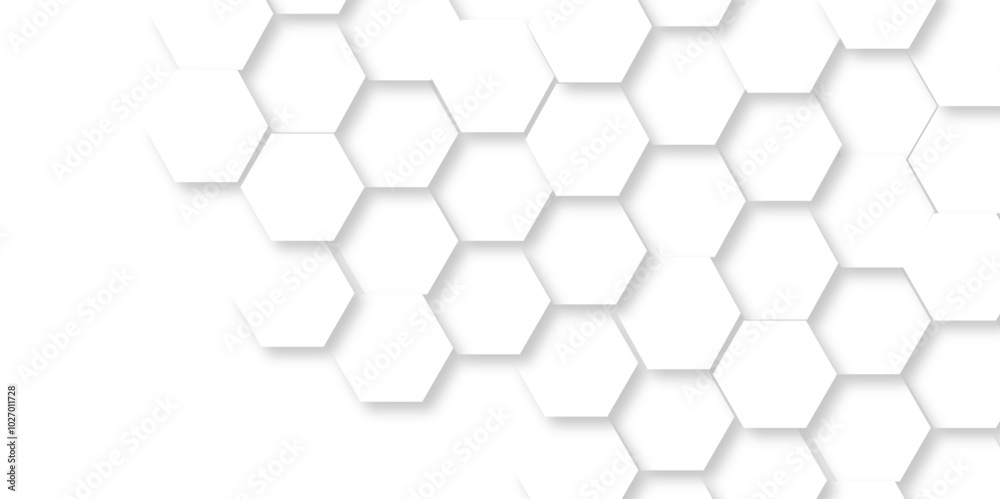 Minimal White Hexagonal Background. Luxury White Pattern. Vector Illustration. 3D Futuristic abstract honeycomb mosaic white background. geometric mesh cell texture. modern futuristic wallpaper. Minimal White Hexagonal Background. Luxury White Pattern. Vector Illustration. 3D Futuristic abstract honeycomb mosaic white background. geometric mesh cell texture. modern futuristic wallpaper.