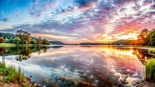 Wallpaper Mural Serene Panoramic View of Lake in Litchfield - Nature's Tranquility Unveiled Torontodigital.ca