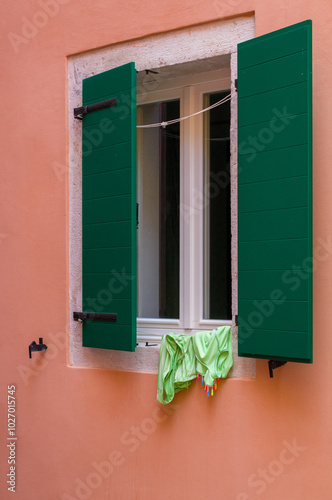 Swimsuit on clothesline