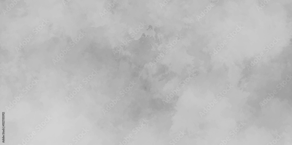 Abstract background with grunge white, gray smoke and cloud texture. black smoke and fog design texture overlays. hand painted vector on watercolor texture. white cloud paper texture and watercolor.