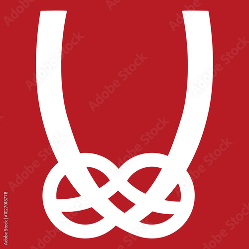 水引（あわじ結びのシルエット）イラスト