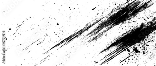 Vector brush grunge texture Rough Black Scratches splatter grunge distressed background.