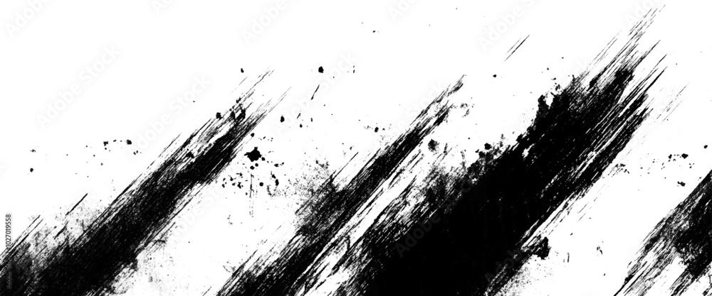 Vector brush grunge texture Rough Black Scratches splatter grunge distressed background.