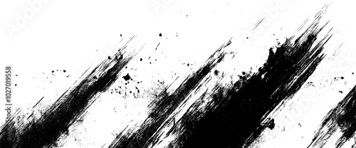 Obraz na płótnie Vector brush grunge texture Rough Black Scratches splatter grunge distressed background. w salonie