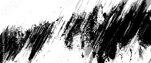 Obraz na płótnie Vector brush grunge texture Rough Black Scratches splatter grunge distressed background. w salonie