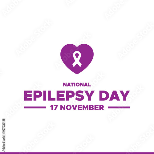  vector illustration about National Epilepsy Day, 17th November, awareness about epilepsy and the urgent need for improved treatment, better care