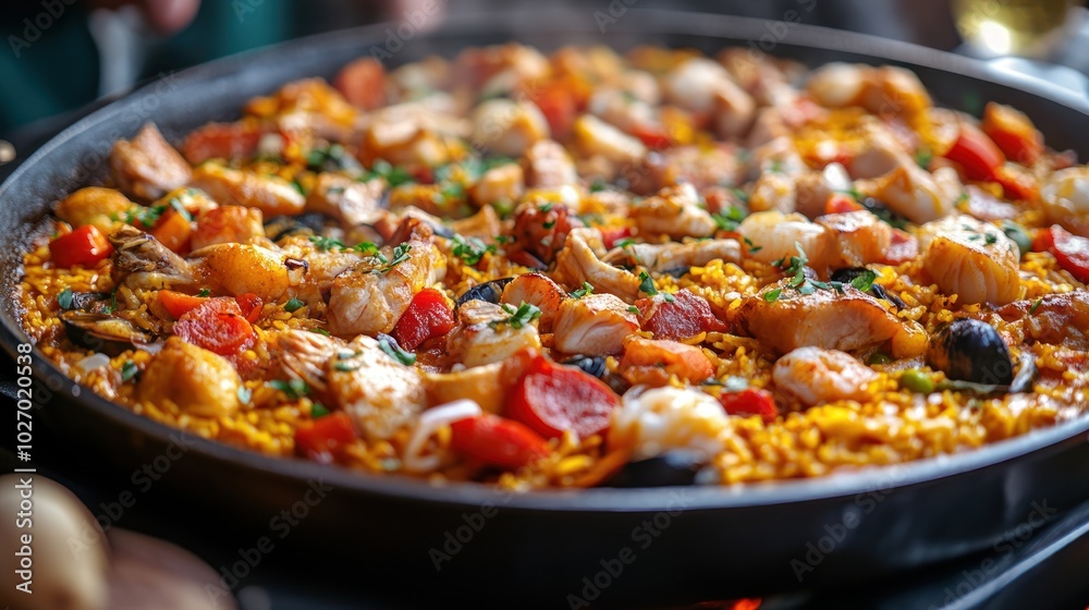 Seafood Paella Dish