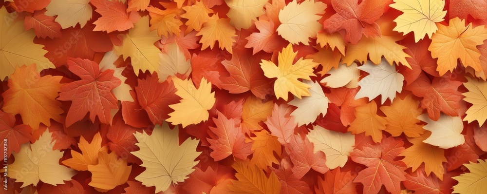 custom made wallpaper toronto digitalA vibrant arrangement of autumn leaves in rich hues of orange and yellow, perfect for seasonal themes and nature backgrounds.