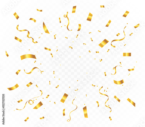 Abstract gold confetti party celebration banner background template, Great for a birthday party or an event celebration invitation or decor. confetti,