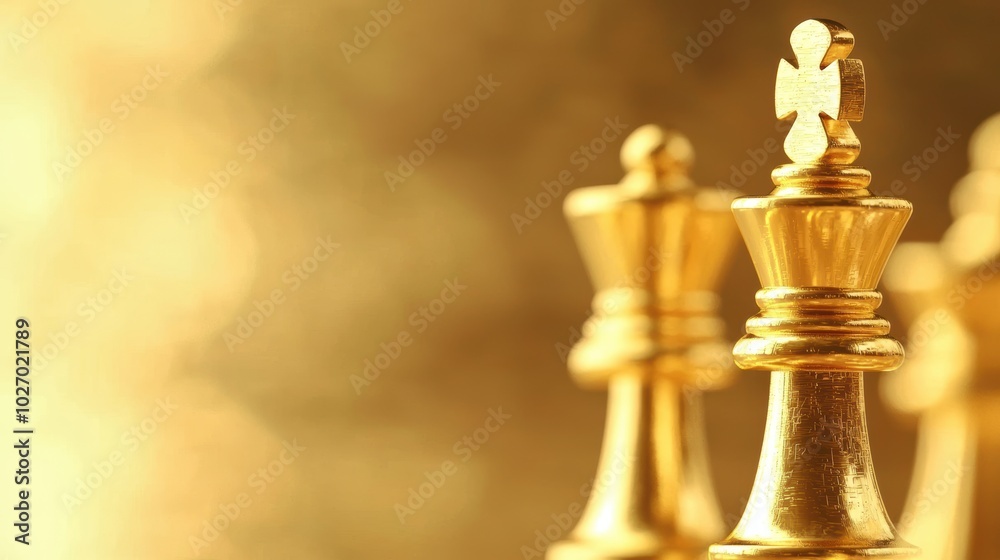 Golden Chess King Piece Symbolizing Leadership and Success in Close-Up on Blurred Background
Golden Chess King Piece Symbolizing Leadership and Success in Close-Up on Blurred Background