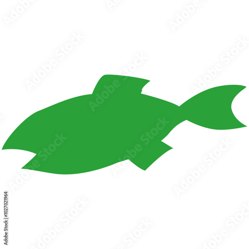 シンプルな魚のシルエットのイラスト