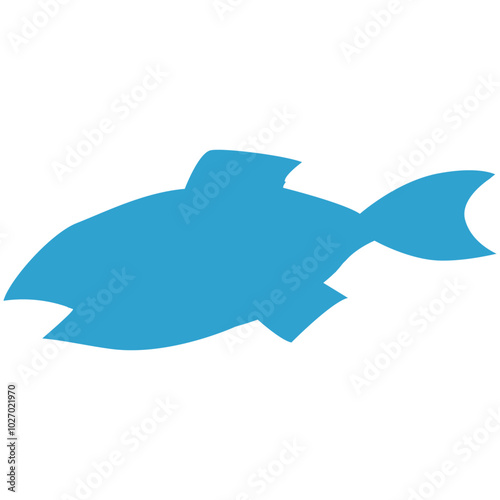 シンプルな魚のシルエットのイラスト