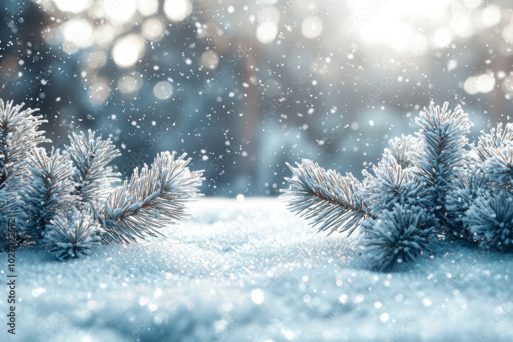 Winter season background created with Generative AI
