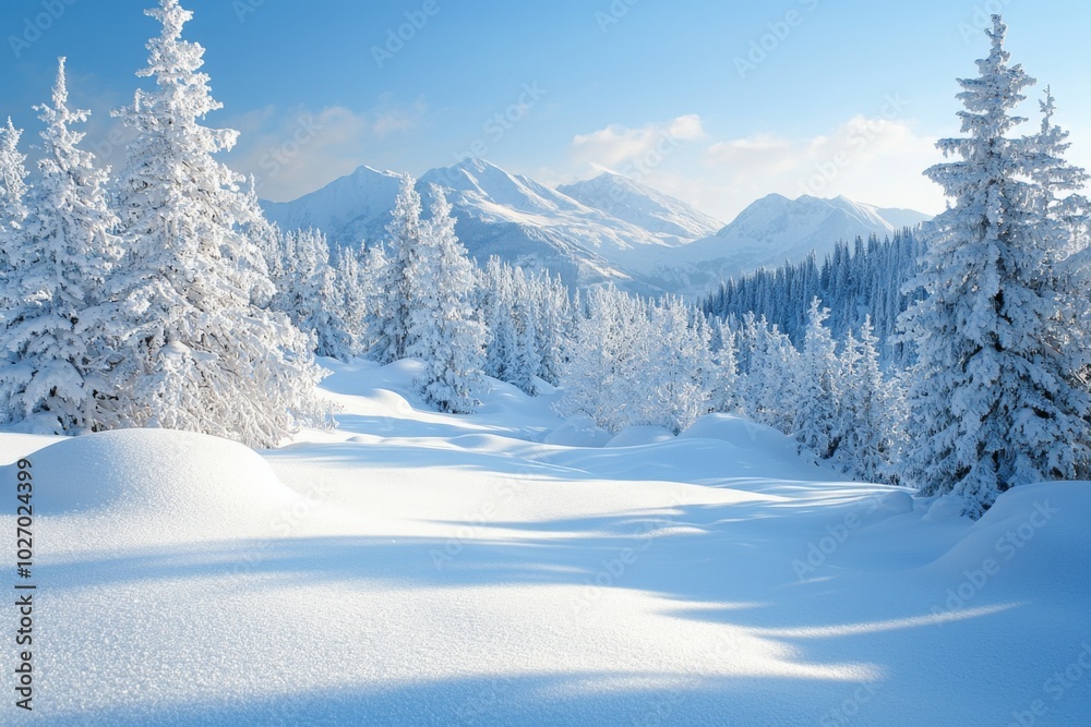 Winter season background created with Generative AI Winter season background created with Generative AI