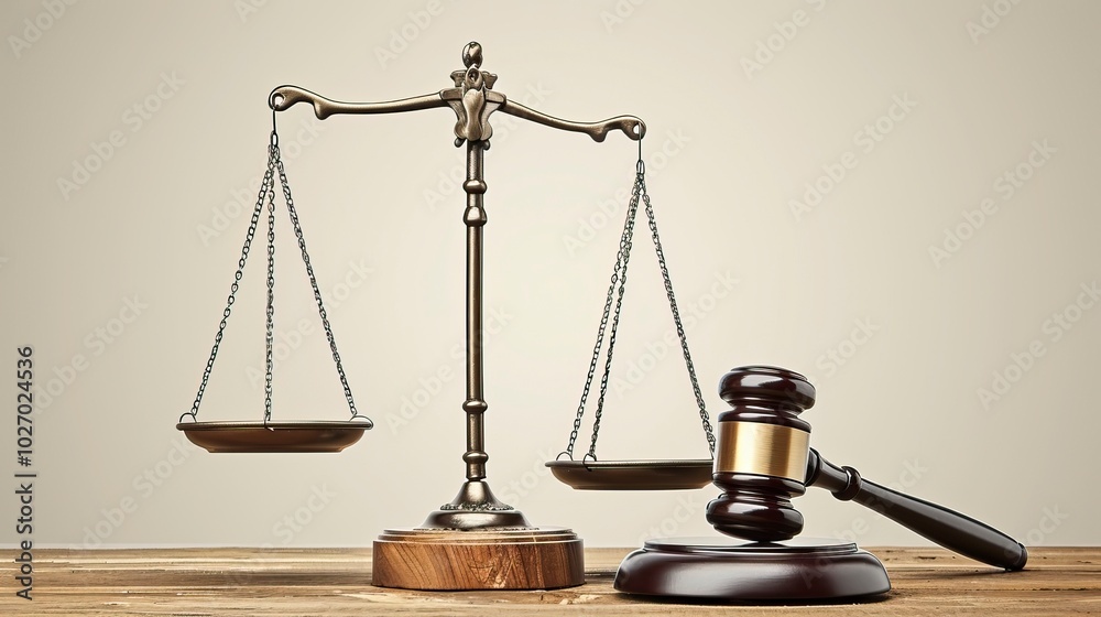 A judge’s gavel placed beside a balanced scale, symbolizing fairness and responsibility in decision-making, Accountability A judge’s gavel placed beside a balanced scale, symbolizing fairness and responsibility in decision-making, Accountability