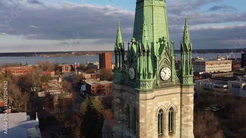 Trois-Rivières, Québec- Cathédrale de l'Assomption Flyover
