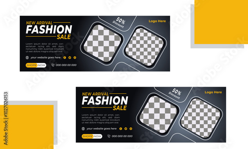 Facebook profile cover design template