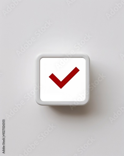 a checkmark in box on plain white background