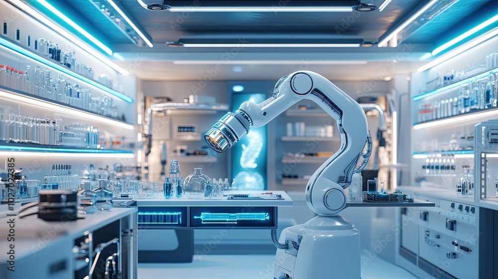 Advanced Digital Store with Sleek Robotic Technology Advanced Digital Store with Sleek Robotic Technology
