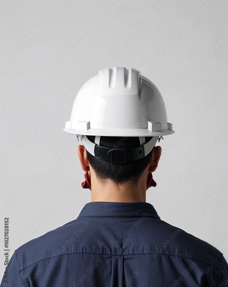 a hardhat worn by worker on plain white background a hardhat worn by worker on plain white background