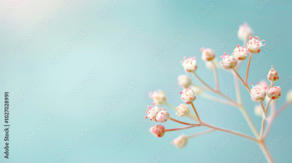 Delicate bud cluster with subtle gradients showcasing nature's intricate design