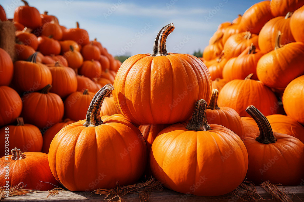 Gestapelte Kürbisse zu Halloween Gestapelte Kürbisse zu Halloween