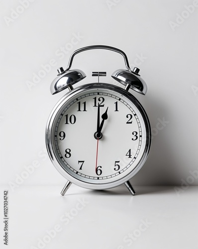 a time management clock ticking on plain white background