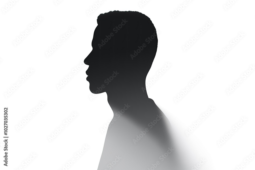 A silhouette of a male person with foggy effects, haze. Hidden figure. Anonymous. Who A silhouette of a male person with foggy effects, haze. Hidden figure. Anonymous. Who