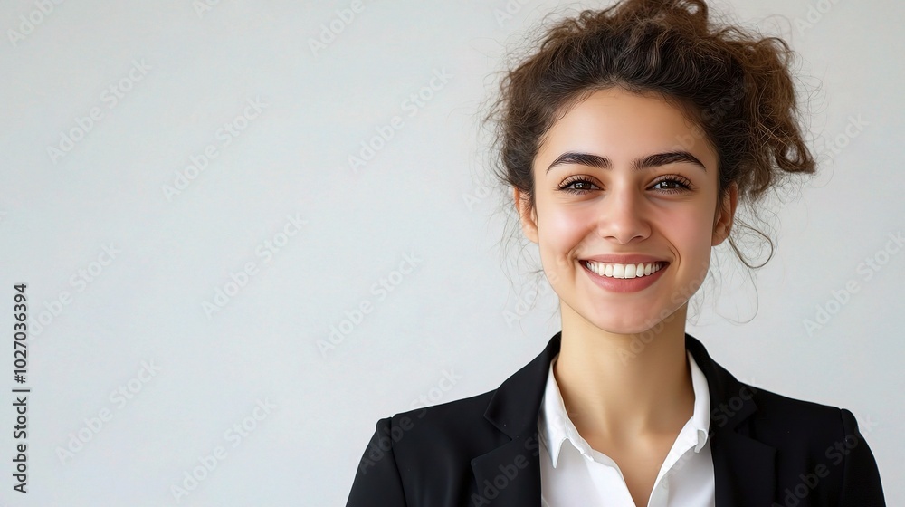Smiling Professional Woman in a Plain Background Smiling Professional Woman in a Plain Background