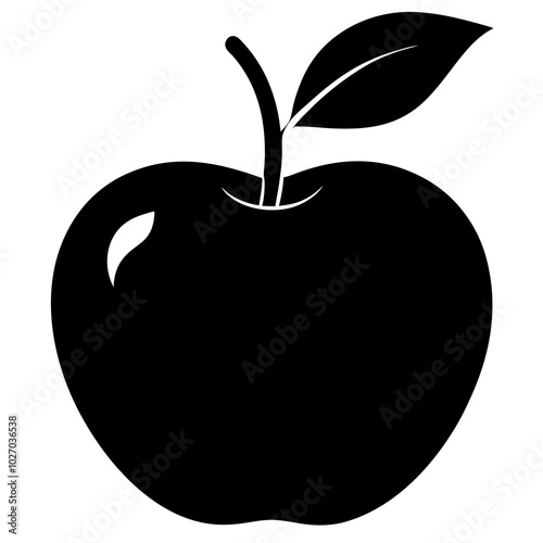 Apple silhouette vector. Apple. Silhouette. Vector