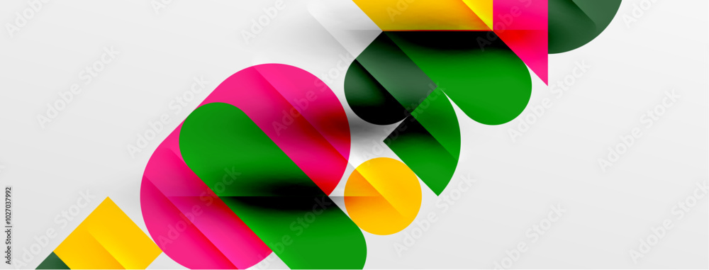 Round shapes, circles and lines minimal geometric background. Vector Illustration For Wallpaper, Banner, Background, Card, Book Illustration, landing page Round shapes, circles and lines minimal geometric background. Vector Illustration For Wallpaper, Banner, Background, Card, Book Illustration, landing page
