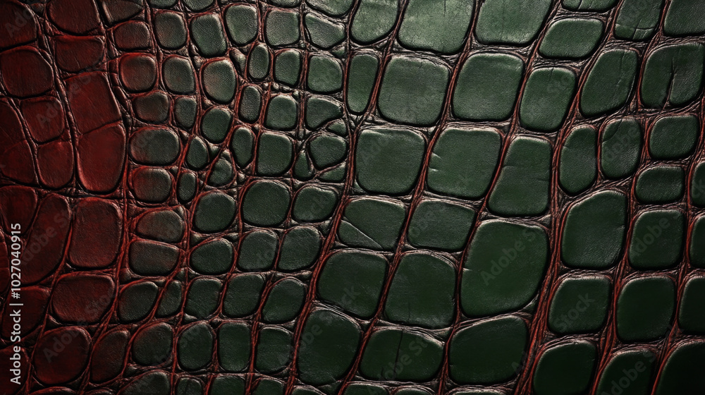 A close-up view of intricate crocodile skin texture with vibrant colors A close-up view of intricate crocodile skin texture with vibrant colors