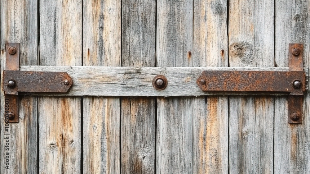Rustic Wooden Door with Metal Hardware Rustic Wooden Door with Metal Hardware