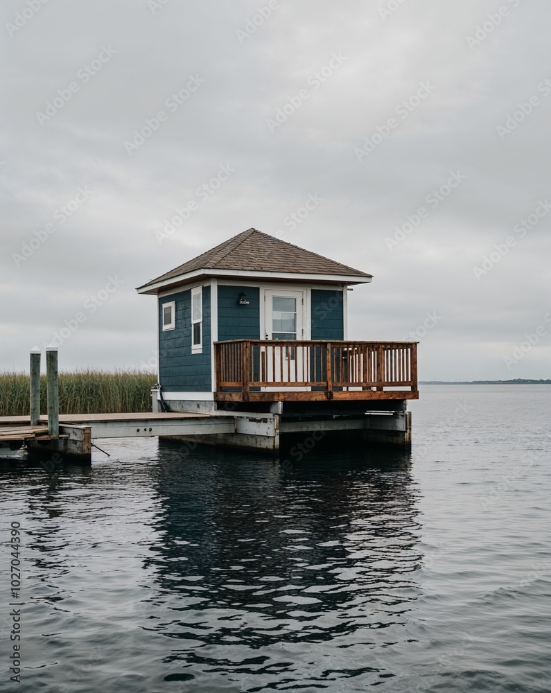 a boat house on plain white background a boat house on plain white background