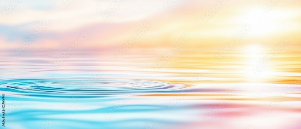 Serene water surface reflecting vibrant colors of a sunset, creating a peaceful and calming atmosphere for relaxation and tranquility. Serene water surface reflecting vibrant colors of a sunset, creating a peaceful and calming atmosphere for relaxation and tranquility.