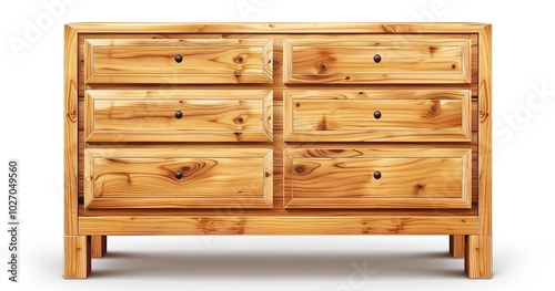 Wallpaper Mural wooden cabinet isolated in a modern style against a white backdrop, Generative AI. Torontodigital.ca