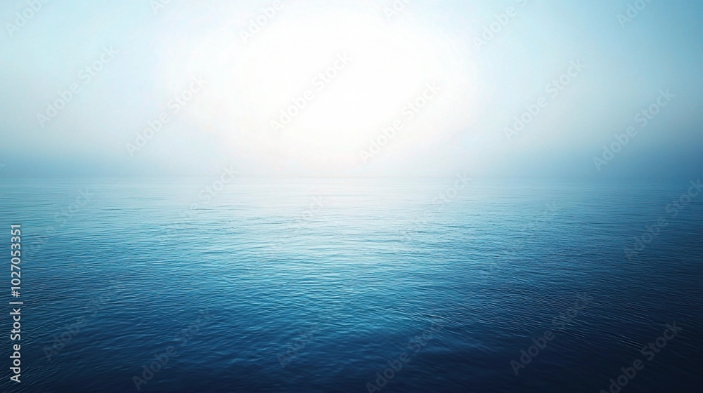 Serene Ocean Horizon with Gentle Blue Tones Serene Ocean Horizon with Gentle Blue Tones
