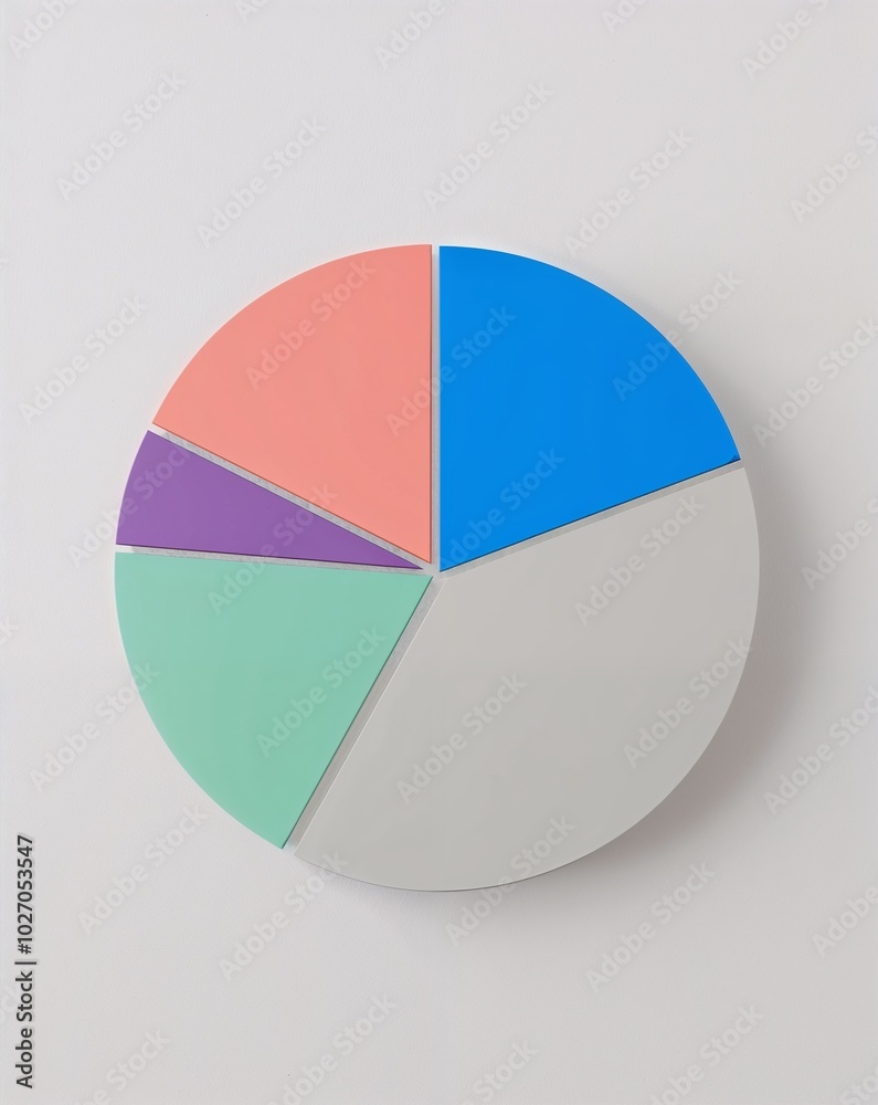 a pie chart dividing sections on plain white background a pie chart dividing sections on plain white background