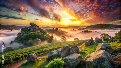 Surreal Imagery of Winyards Nick in Derbyshire's Dreamlike Landscape photo