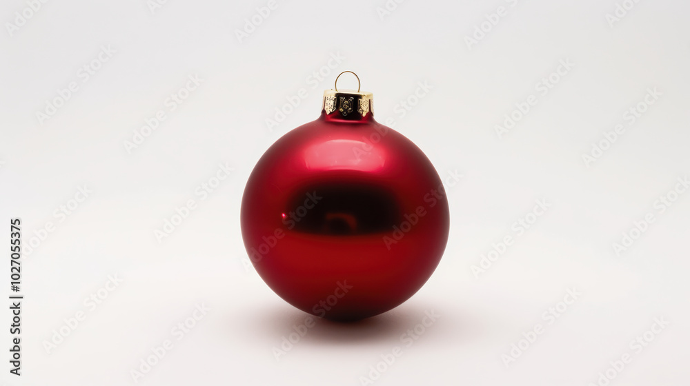 shiny red Christmas ornament with gold cap, perfect for holiday decorations. This vibrant decoration adds festive touch to any setting, evoking warmth and joy shiny red Christmas ornament with gold cap, perfect for holiday decorations. This vibrant decoration adds festive touch to any setting, evoking warmth and joy