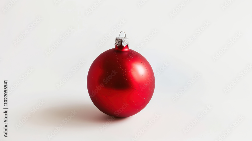 shiny red Christmas ornament with silver cap, perfect for holiday decorations. Its vibrant color adds festive touch to any setting, evoking joy and celebration shiny red Christmas ornament with silver cap, perfect for holiday decorations. Its vibrant color adds festive touch to any setting, evoking joy and celebration