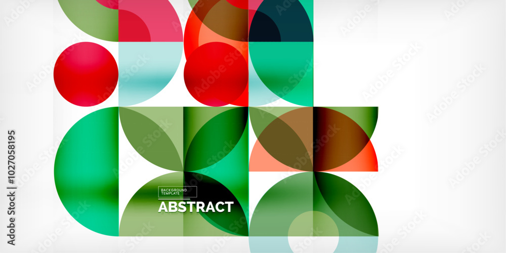 Minimal geometric abstract background. Circle square and triangle design. Trendy techno business template for wallpaper, banner, background or landing Minimal geometric abstract background. Circle square and triangle design. Trendy techno business template for wallpaper, banner, background or landing