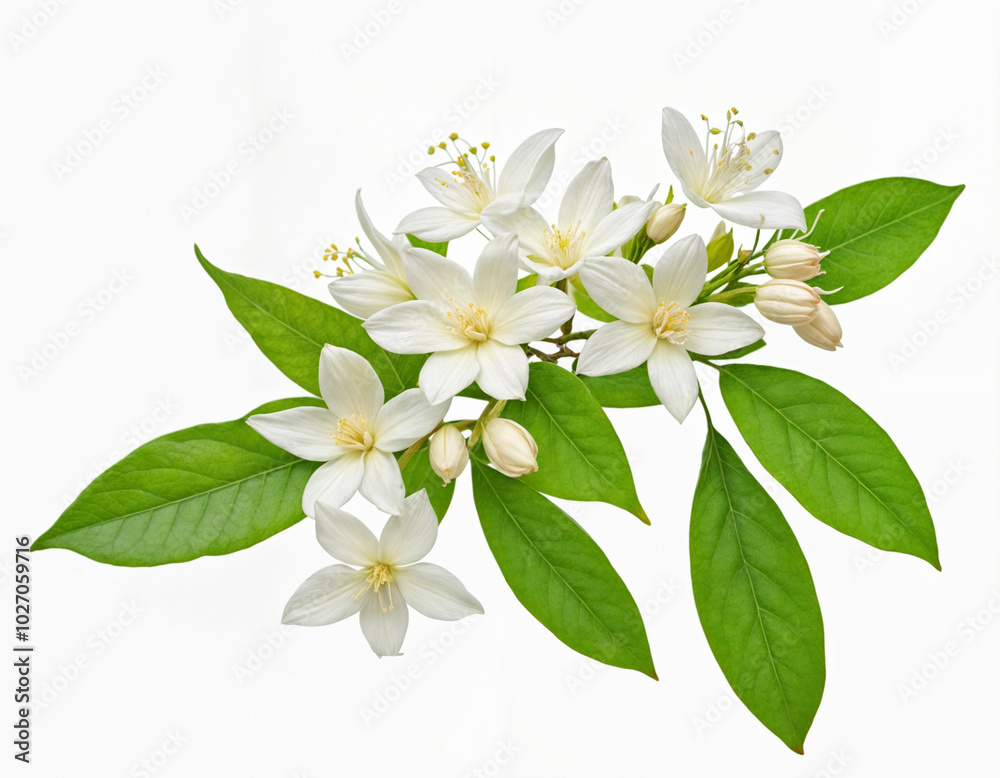 Obraz premium Jasmine on white isolated background