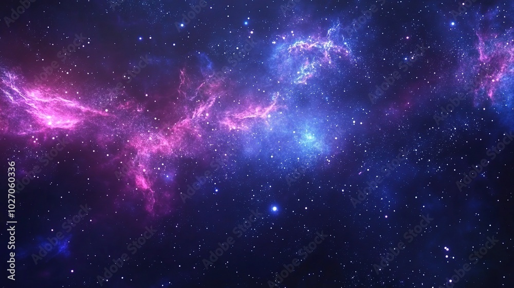 Beautiful Cosmic Scene with Stars and Nebulae Beautiful Cosmic Scene with Stars and Nebulae