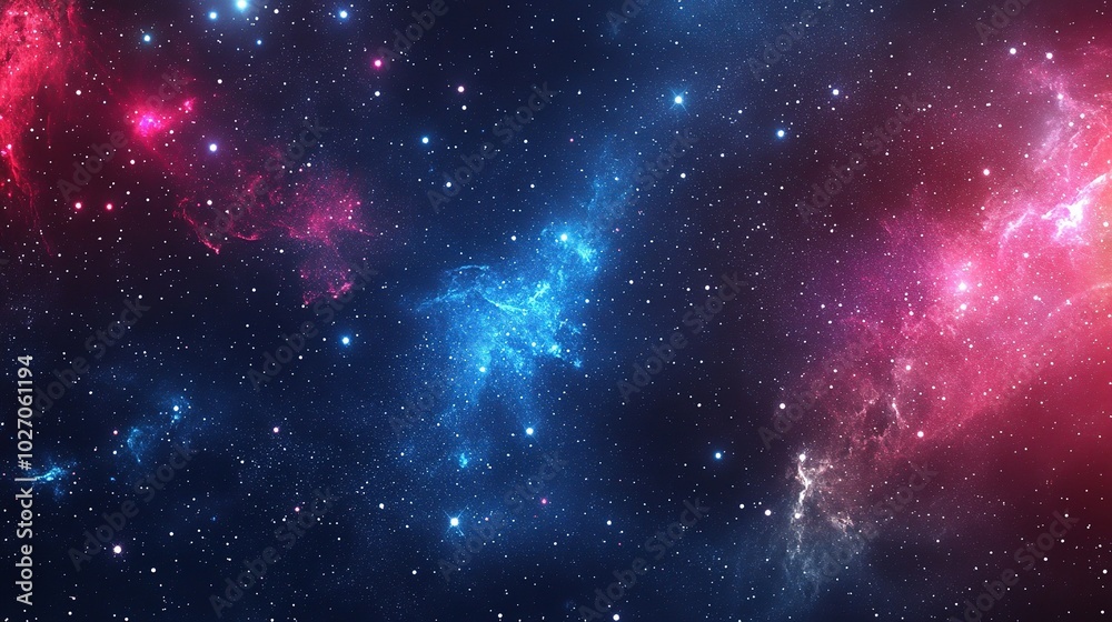 Fototapeta premium Vibrant Nebula in Deep Space Imagery